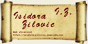 Isidora Žilović vizit kartica